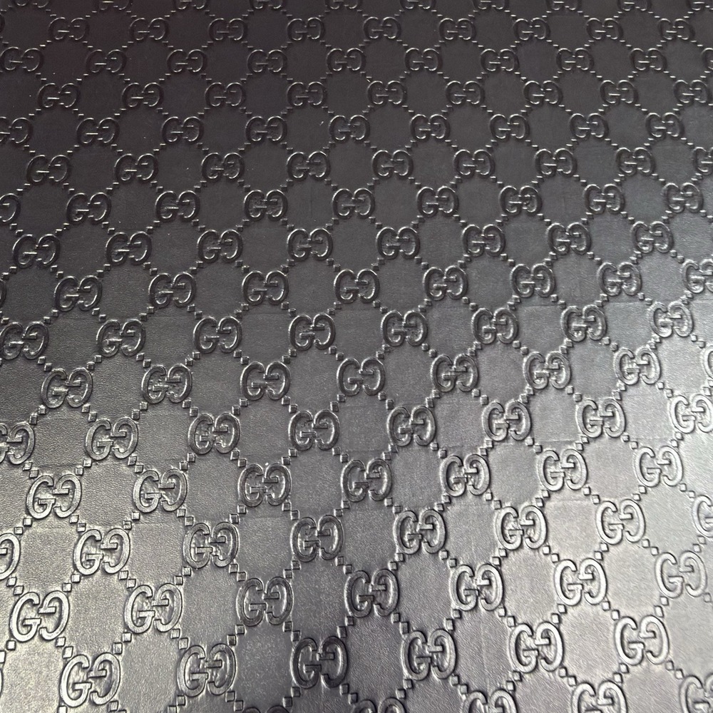 G.G. Black Embossed Monogram Vinyl For Crafting    piece 12" X 12"